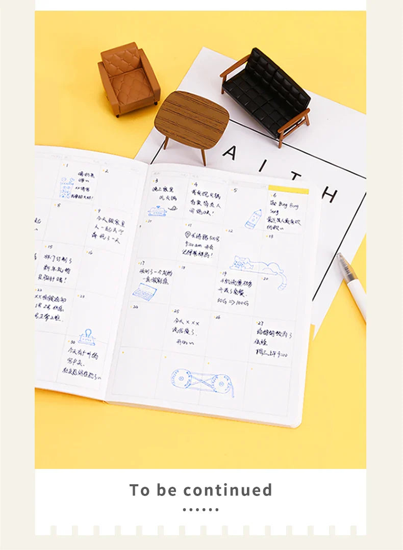 Kinbor Weekly Planner Notebook UnDated Agenda Schedule Daily Monthly Journal Book Portable Record Diary Plan Notepad Stationery