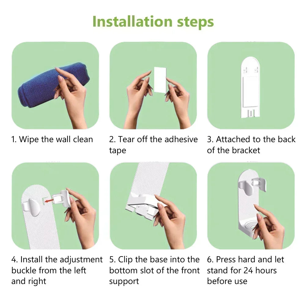 Bathroom Toothbrush Holder Wall Mount Bathroom Organizer Double Single Hole Self Adhesive Tooth Brush  Accessories Space Saving