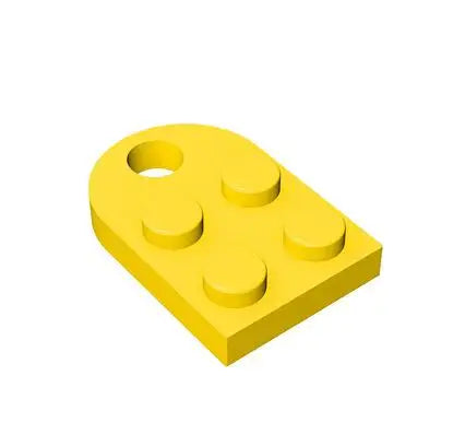 40 Colors Coupling Plate 2x3 with Rounded End Building Block Brick MOC Parts DIY Heart Key Ring Necklace Toys Gift 60pcs/Lot