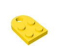 40 Colors Coupling Plate 2x3 with Rounded End Building Block Brick MOC Parts DIY Heart Key Ring Necklace Toys Gift 60pcs/Lot