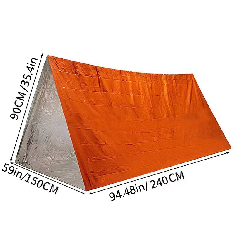 Emergency Survival Tent Shelter, 2-Person Emergency Tent,  Emergent Shelter Tent, Survival Life Tarp for Outdoor, Camping Hiking