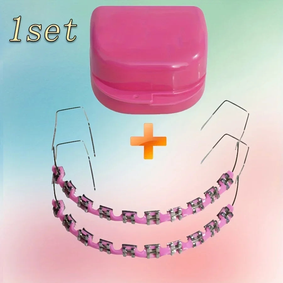 1 Pair Fashion Temporary Tooth Decorations, Orthodontic Wire Ligature Ties Dental Beauty Accessories