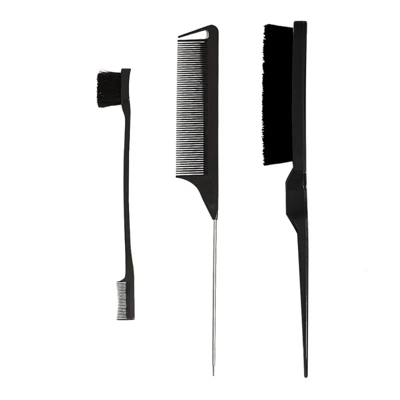 3-10pcs Hair Styling Comb Set Teasing Hair Brush Triple Teasing Comb Rat Tail Combs Edge Brush Hair Tail Tools Braid Tool Loop