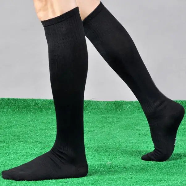 Football Socks Men'S Sports Soccer Socks Solid Color Over Knee Socks Casual Breathable Socks Men'S Training Socks Ball Socks