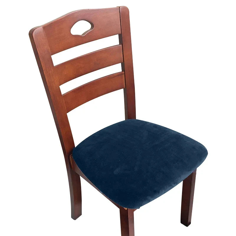 1/2/4/6 Pieces Velvet Fabric Super Soft Seat Cushion Covers Stretch Chair Cover Slipcovers For Hotel Banquet Dining Living Room