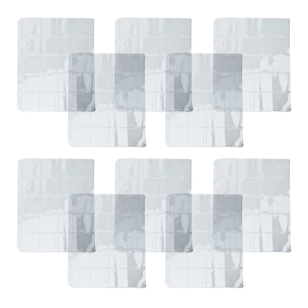 Page Coin Holder Sheet Clear Organization 1/10 Sheet For 50mm Coins For Coin Collection PVC Page Album Practical