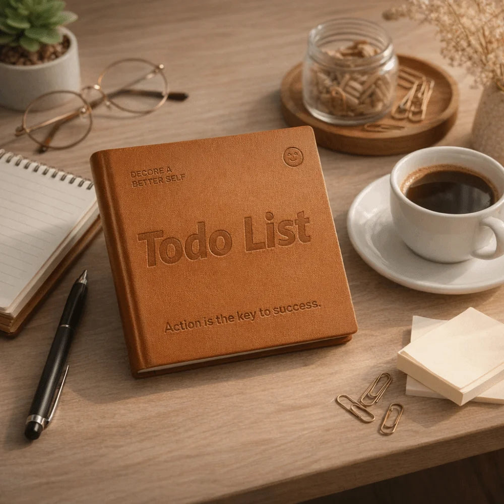 PU leather cover Schedule Plan Book 100 Sheets Double-Sided Writing Daily Planner Multiple color options Compact Design