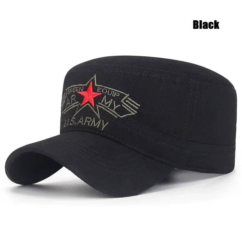 New Fashion Outdoor Sport Snapback Hats Casual Baseball Cap For Men and Women U.S. military soft flat top army cap design