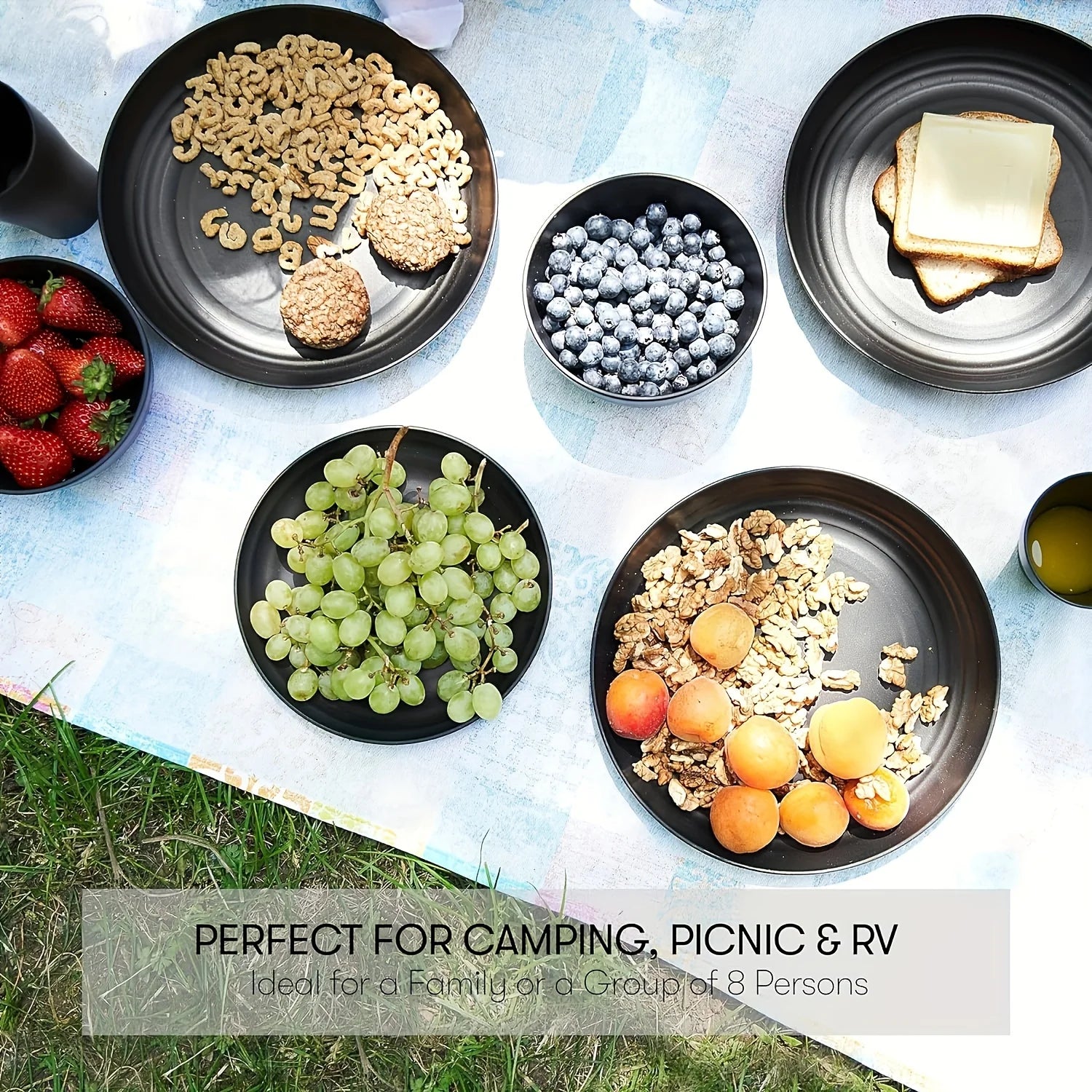 Dinnerware Set 32-Piece, Novelty Rectangle-Shaped Plates, Bowls, and Cups for Family Dinners, Eco-Friendly and Dishwasher Safe
