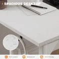 Computer Desk 31 Inch Small Office Desk Modern Writing Desk with Storage Bag Work Study Table with Headphone Hook for Office