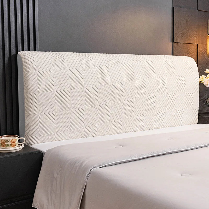 Stretch Bed Headboard Cover  Soft Velvet Bed Head Slipcovers All-inclusive Solid Color Bedside Backrest Dust Protector Coversr