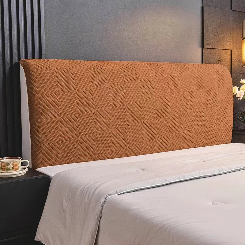 Stretch Bed Headboard Cover  Soft Velvet Bed Head Slipcovers All-inclusive Solid Color Bedside Backrest Dust Protector Coversr