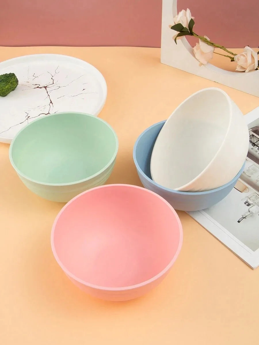 4/16/32pcs Plastic tableware set, reusable, dinner plate/dessert plate/cereal bowl/cup, suitable for outdoor camping parties