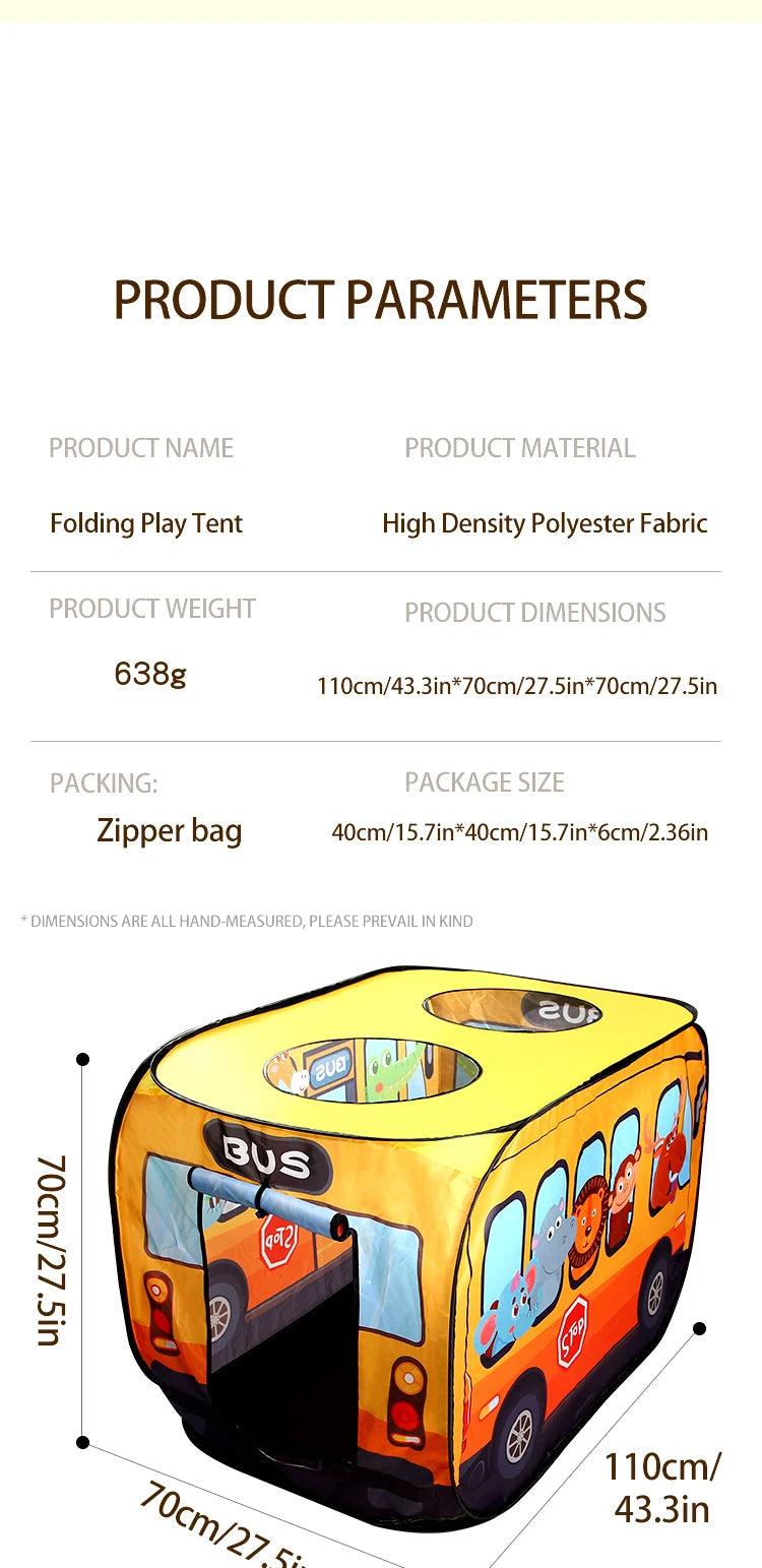 Children's Tent Game House Indoor and Outdoor No Installation Kindergarten Foldable Family Toy House