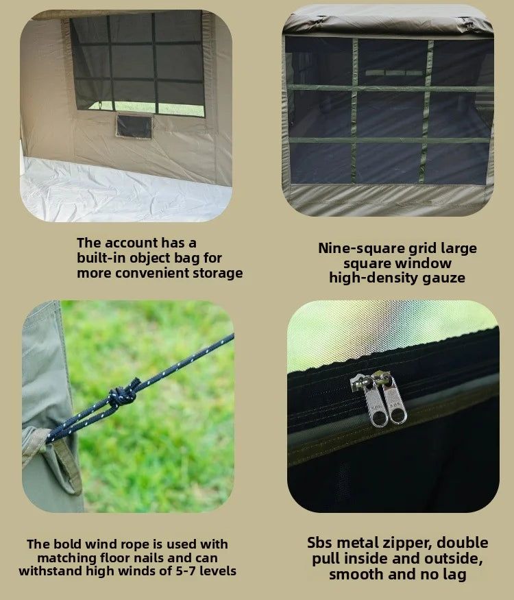 Air Tent, Inflatable Camping, Outdoor Fabric, Portable Inflatable Tent, Large High-quality House Tent，8.2 Square Meters