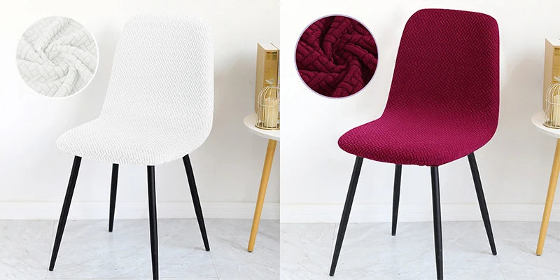 Velvet And Jacquard Short Back Chair Cover Bar Seat Covers Dining Covers Chair Stretch Dust Cover For Home Hotel Bar Wedding
