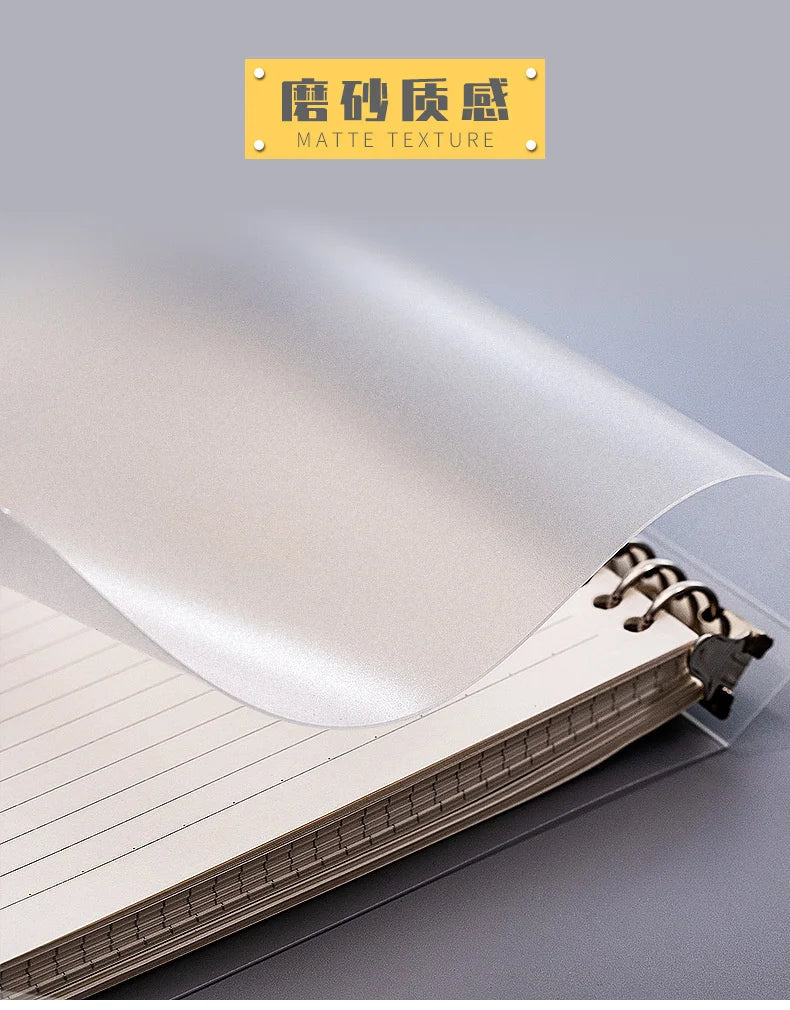 A5 A4 B5 matte adhesive loose strap loose notebook paper planner inner ring file cabinet materials stationery gift traveler