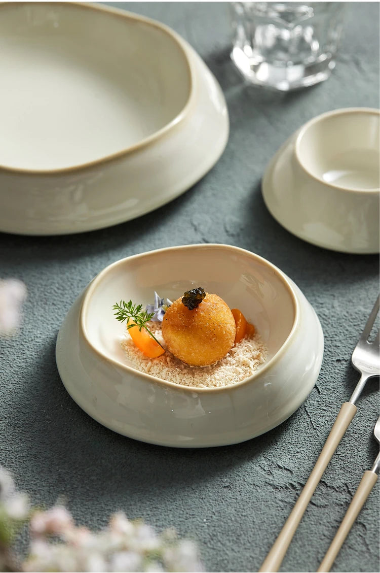 Ceramic Dinner Plate Family Steak Plate Pasta Plates Dessert Dish Cake Dish Dim Sum Bowl Cake Bowl Salad Bowls Kitchen Supplies
