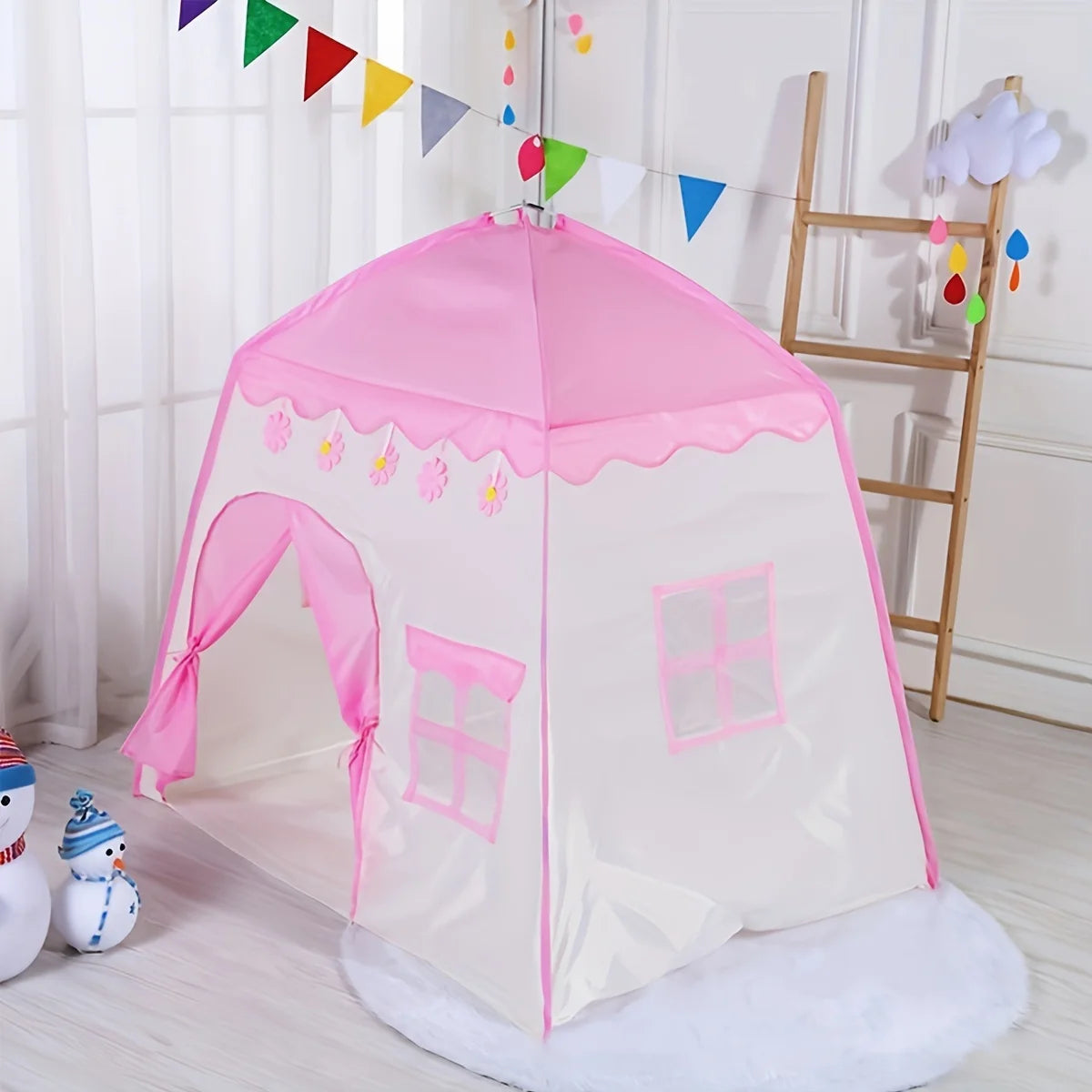 Children playhouse Tent Indoor, Big Space Kids Tent Outdoor, Easy to Carry and Install, Large Room Crawling, Birthday Christmas