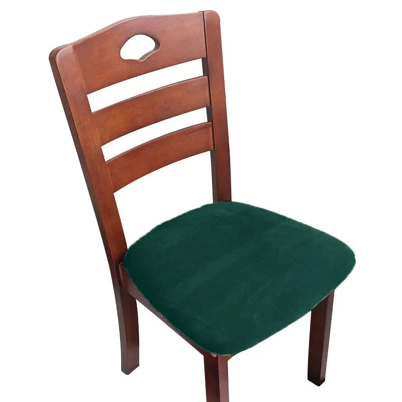 1/2/4/6 Pieces Velvet Fabric Super Soft Seat Cushion Covers Stretch Chair Cover Slipcovers For Hotel Banquet Dining Living Room