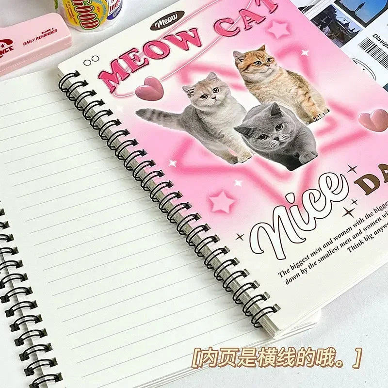 50 sheets/book A5 Horizontal Line Notebook Coil Notebook Paper Student Homework Sketchbook Binder Planner Journal
