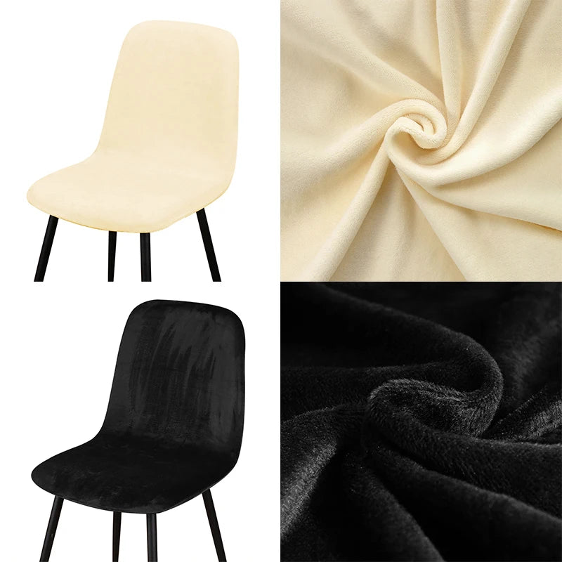 Velvet And Jacquard Short Back Chair Cover Bar Seat Covers Dining Covers Chair Stretch Dust Cover For Home Hotel Bar Wedding