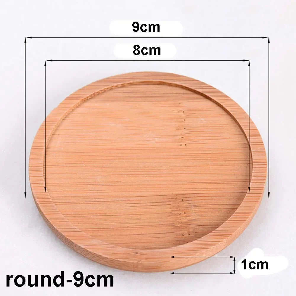 Wooden Bamboo Serving Plate Set Dish Tray Fruit Plate Storage Pallet Kitchen Organizer Dining Bar Supply Dinner Plate Set