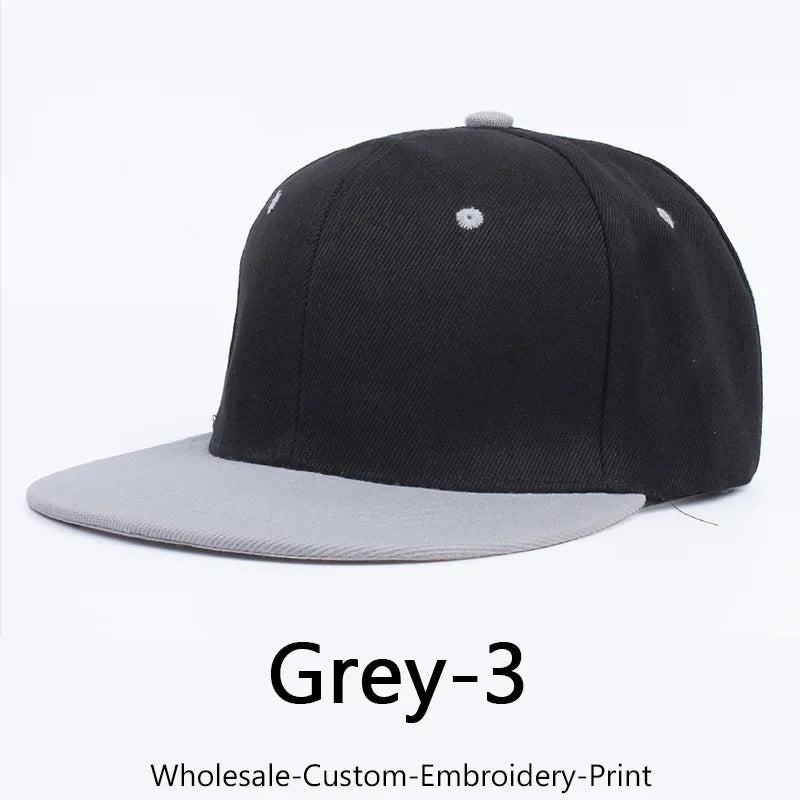 Custom Embroidery Hip-hop Snapback Hat for Men and Women Baseball Cap Wholesale DIY Design Print Sunshade Hats American style