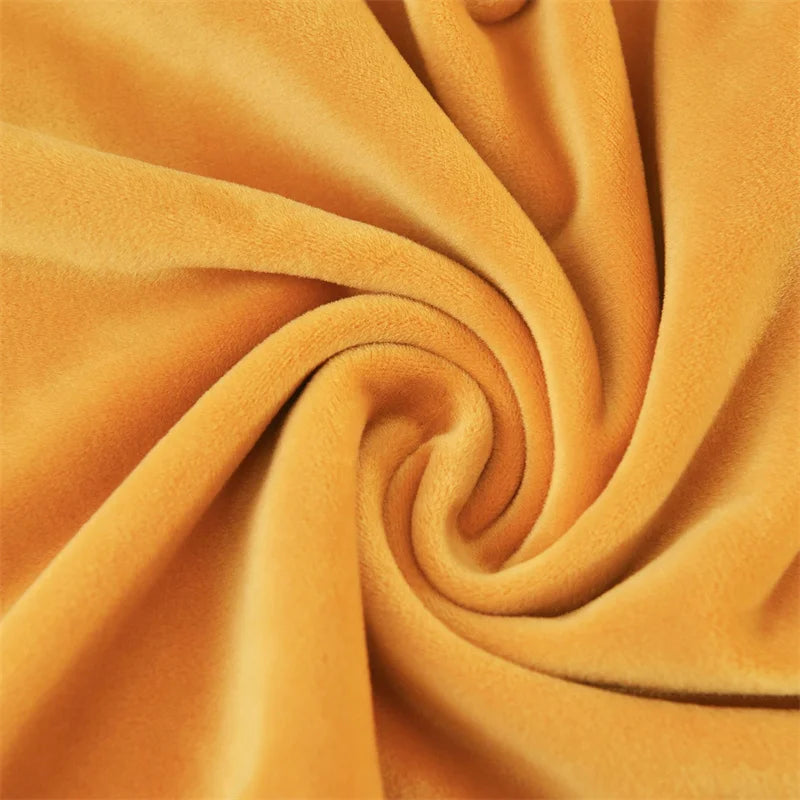 Soft Velvet Chair Cover Duckbill Curved Dining Chair Slipcover Low Back Thick Stretch Seat Covers for Living Room Kitchen Hotel