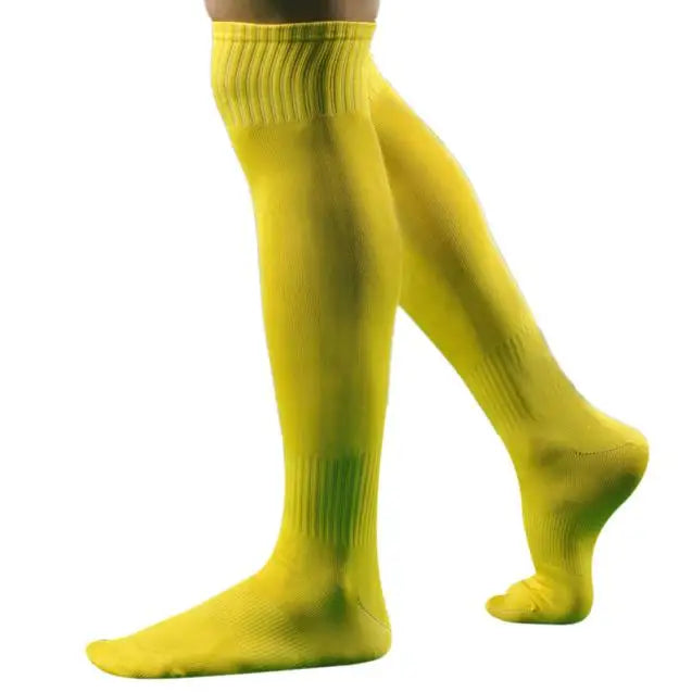 Football Socks Men'S Sports Soccer Socks Solid Color Over Knee Socks Casual Breathable Socks Men'S Training Socks Ball Socks