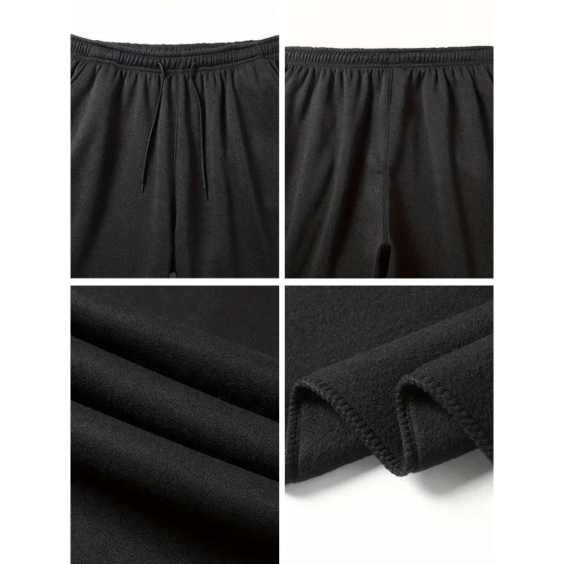 Men's Sweatpants Spring Autumn Fleece Pants Sport Gym Long Pants Casual Drawstring Pockets Trousers Oversize Sweatpants For Men