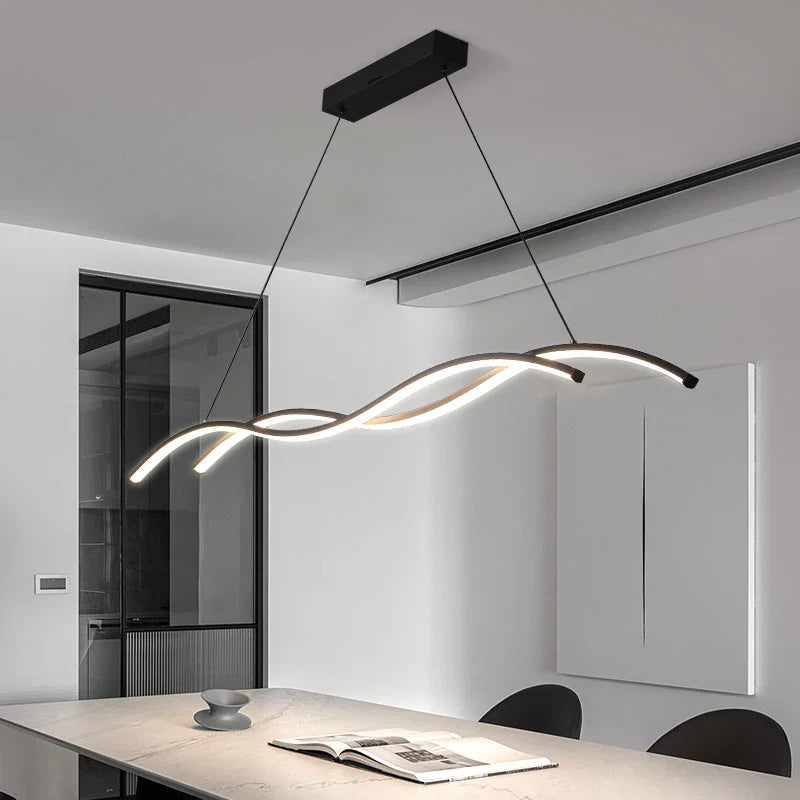 Black White Led Restaurant Pendant Lights Modern Minimalist Hotel Bar Restaurant Chandelier Home Indoor Decoration Lighting Lamp