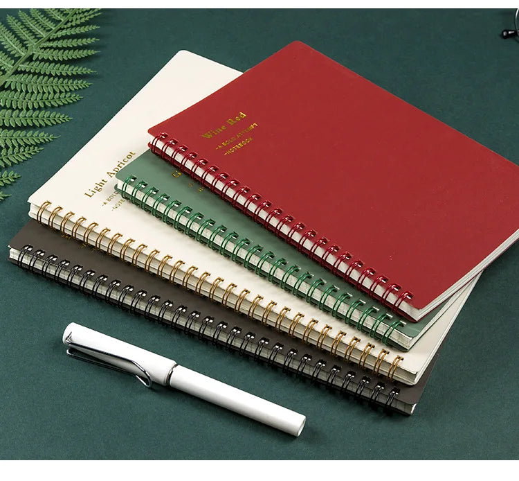 A5/B5/A6 Classical PP Coil Line Grid Spiral Notebook Journals Morandi Basic Diary Weekly Planner Book School Stationery