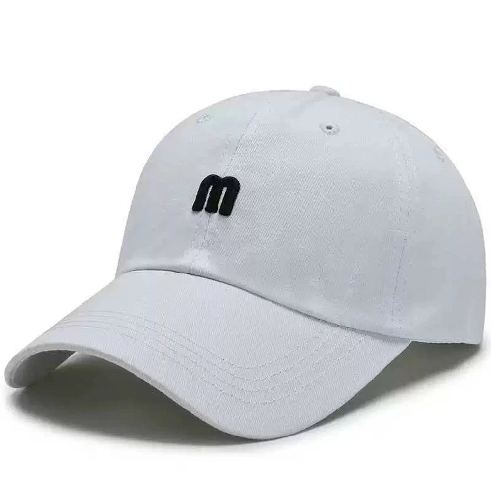 Fashion Baseball Cap Cotton Snapback Hat with Embroidered Letters for Men Women Summer Sun Protection