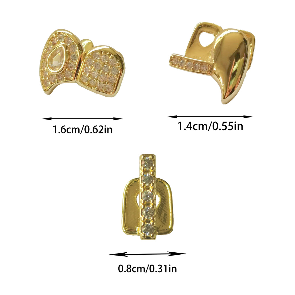 Personalized Fashionable Hip-Hop Three-Piece Tooth Accessories For Men And Women, Suitable For Festivals And Parties.