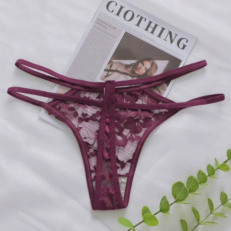 Women's Sexy And Fun Hollow Lace Underwear Easy to Wash And Dry, Traceless Antibacterial Underwear C830