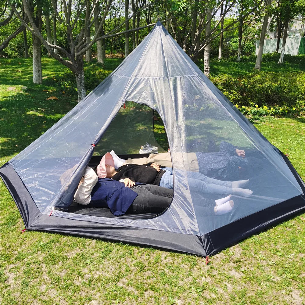 Pentagon and a half inner tent Tingxue 400 rodless portable pyramid camping outdoor tent