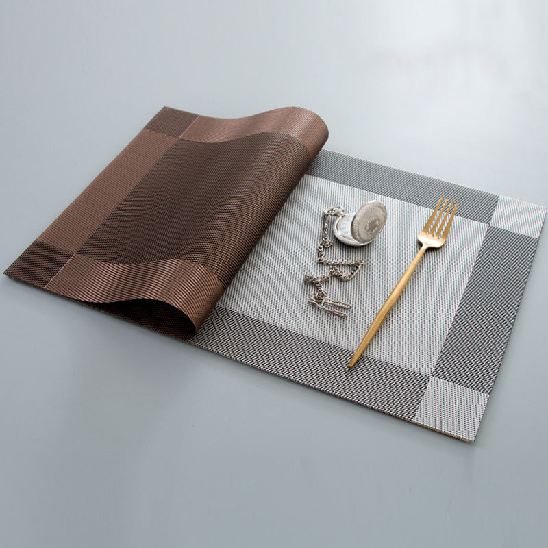 4/6Pcs Table Mat Set Non-Slip Bowl Pad Coaster Set Washable PVC Dining Table Placemats Modern Home Decoration Accessories