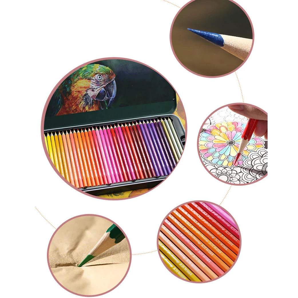 12/24/36/48/72 colors pencil oily colored pencil painting pen Colored Pencil Set Hand-Painted Sketch Pen School Office Supplies