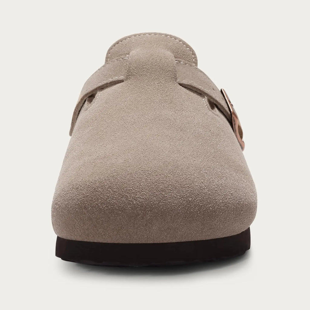 KIDMI Suede Clogs for Women Men Mules Cork Footbed Sandals With Arch Support Fashion Nonslip Outdoor Beach Slippers Home Shoes