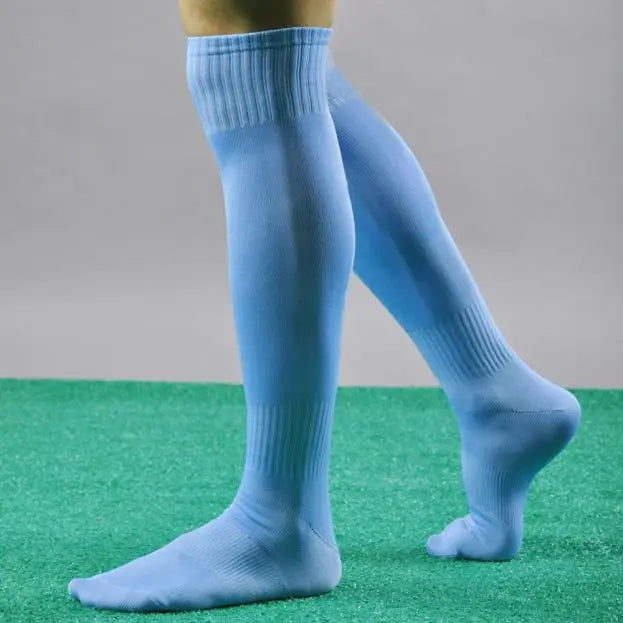 Football Socks Men'S Sports Soccer Socks Solid Color Over Knee Socks Casual Breathable Socks Men'S Training Socks Ball Socks