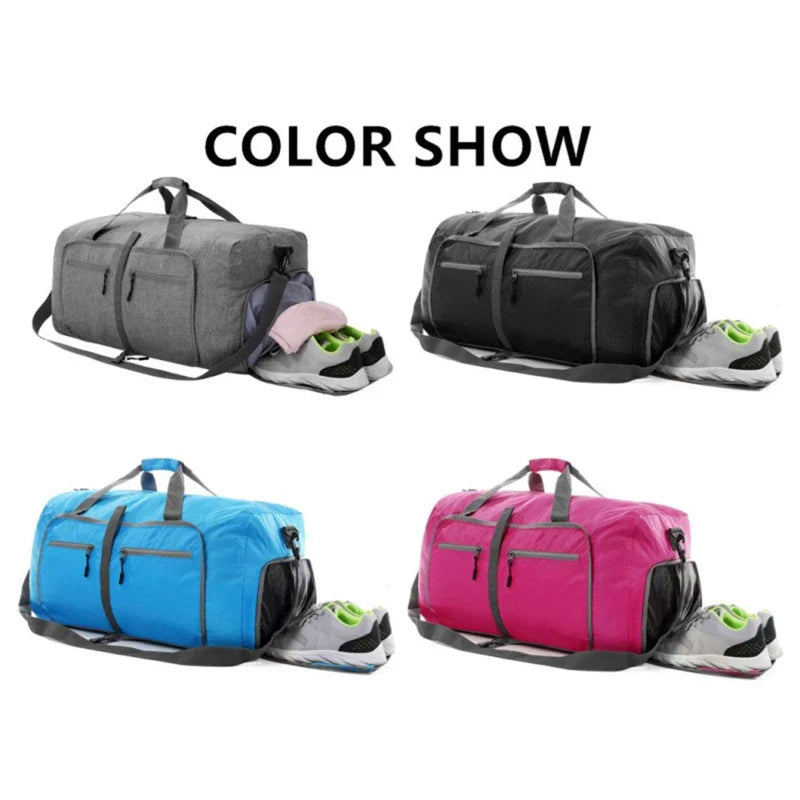 Large Capacity Travel Duffel Bag 85L Shoulder Sports Bag Women Waterproof Oxford Foldable Big Travel Bag Men Fitness Luggage sac
