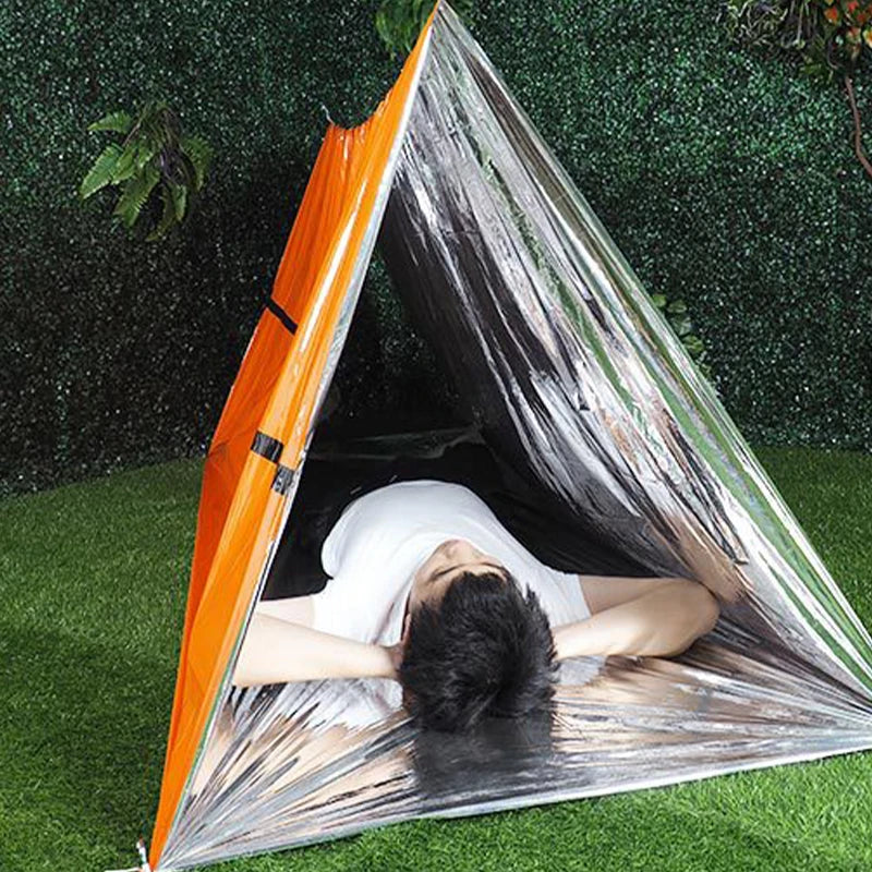 Emergency Survival Tent Shelter, 2-Person Emergency Tent,  Emergent Shelter Tent, Survival Life Tarp for Outdoor, Camping Hiking