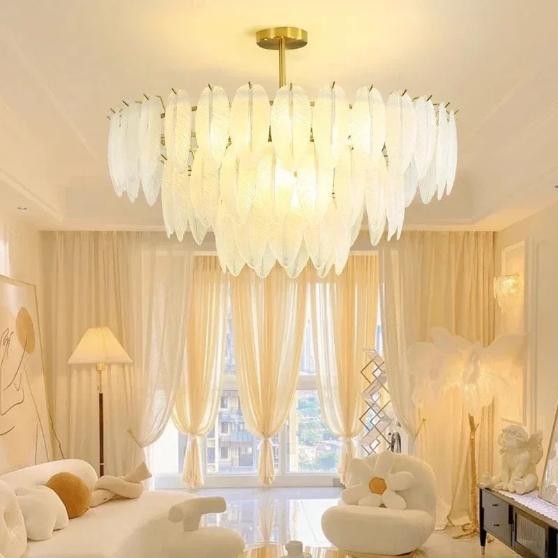 Modern Luxury crystal Chandeliers Gold French Glass chandelier Idoor Home Decor Pendant Lamp for Living Room Dining