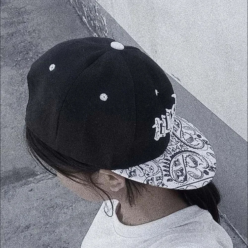 Adjustable Letter Embroidery Flat Brim Hat Korean Style Hip-hop Dance Snapback Hats Cotton Sunscreen Street Style Baseball Cap
