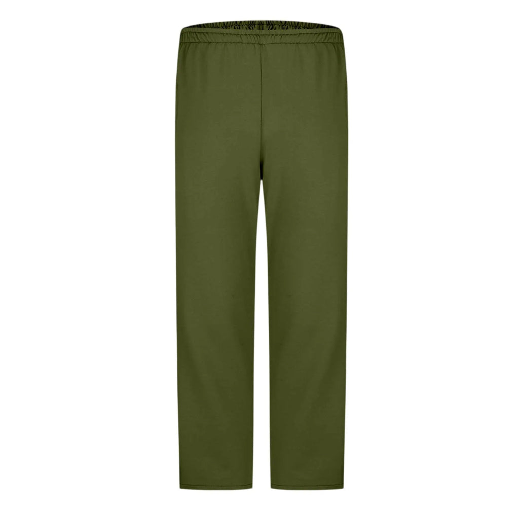 Men Sweatpants Elastic Waistband Pockets Splicing Color Mid-Rise Long Trousers Wide Leg Side Zipper Tear Away Basketball Pants