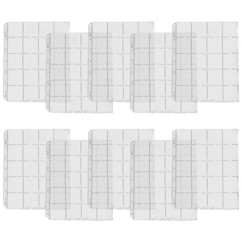 Page Coin Holder Sheet Clear Organization 1/10 Sheet For 50mm Coins For Coin Collection PVC Page Album Practical