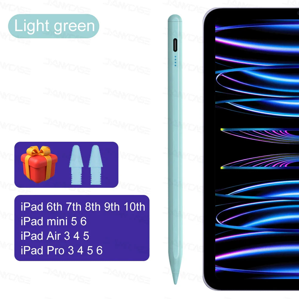 For iPad Pencil 2024 Air 6 M2 Pro M4 Stylus Pen with Palm Rejection Tilt,for iPad Pro 11 12.9 Air 4/5 7/8/9/10th mini 5 6 Tablet