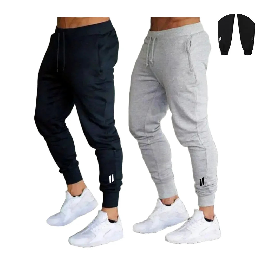 2 Pieces Running Pants Thin Sports Training Sweatpants Gym Breathable Fitness Bottoms Jogger Sportswear Pants Men streetwear