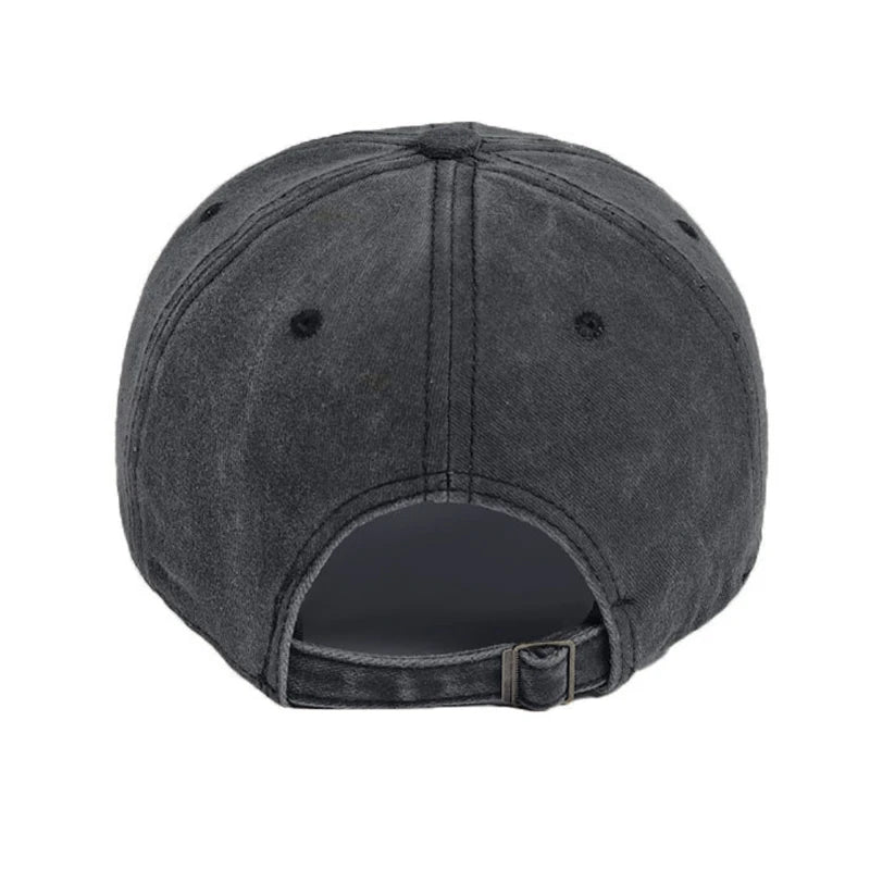 Trendy Sunflower Embroidery Snapback Cap Vintage Washed Cotton Adjustable Unisex Hip Hop Streetwear Hat Outdoor Cap Gift
